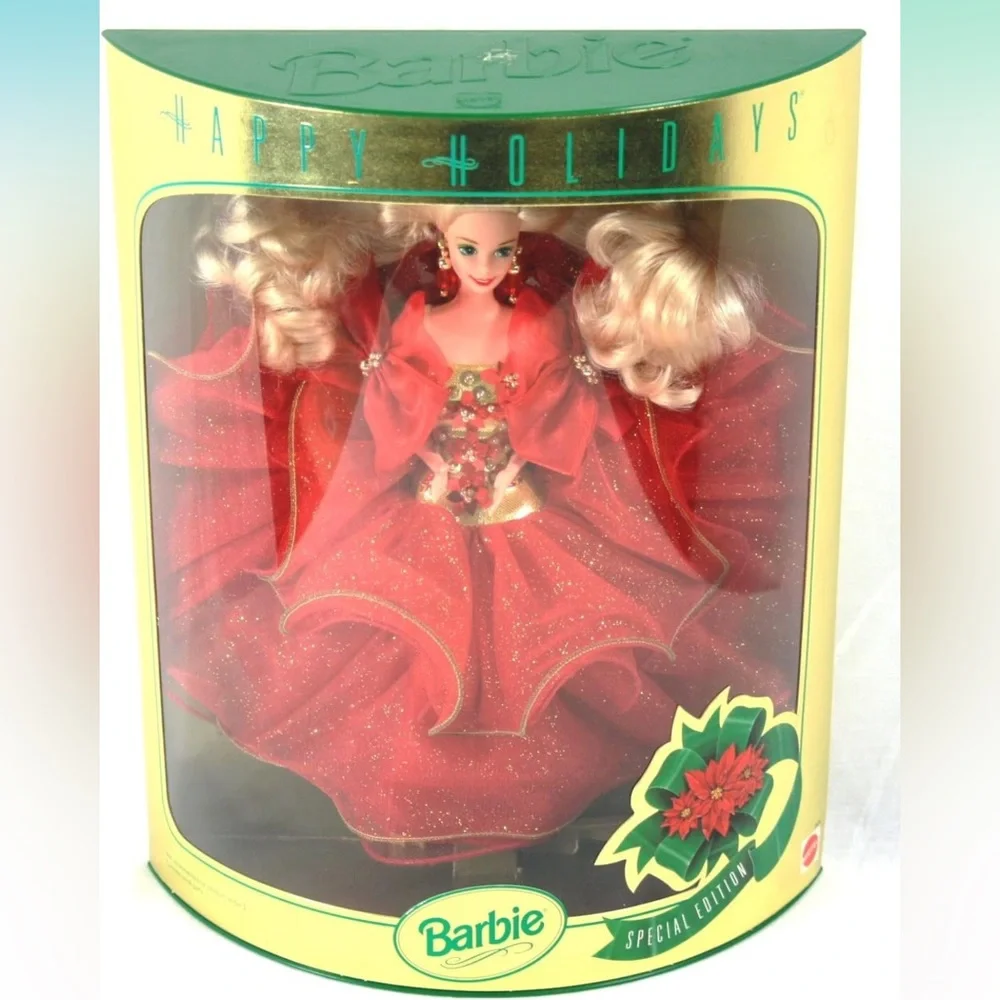 Happy Holidays Special Edition 1993 Barbie Doll Red Dress… A Collector Doll!